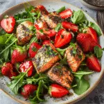Salmon Strawberry Salad with Poppyseed Dressing