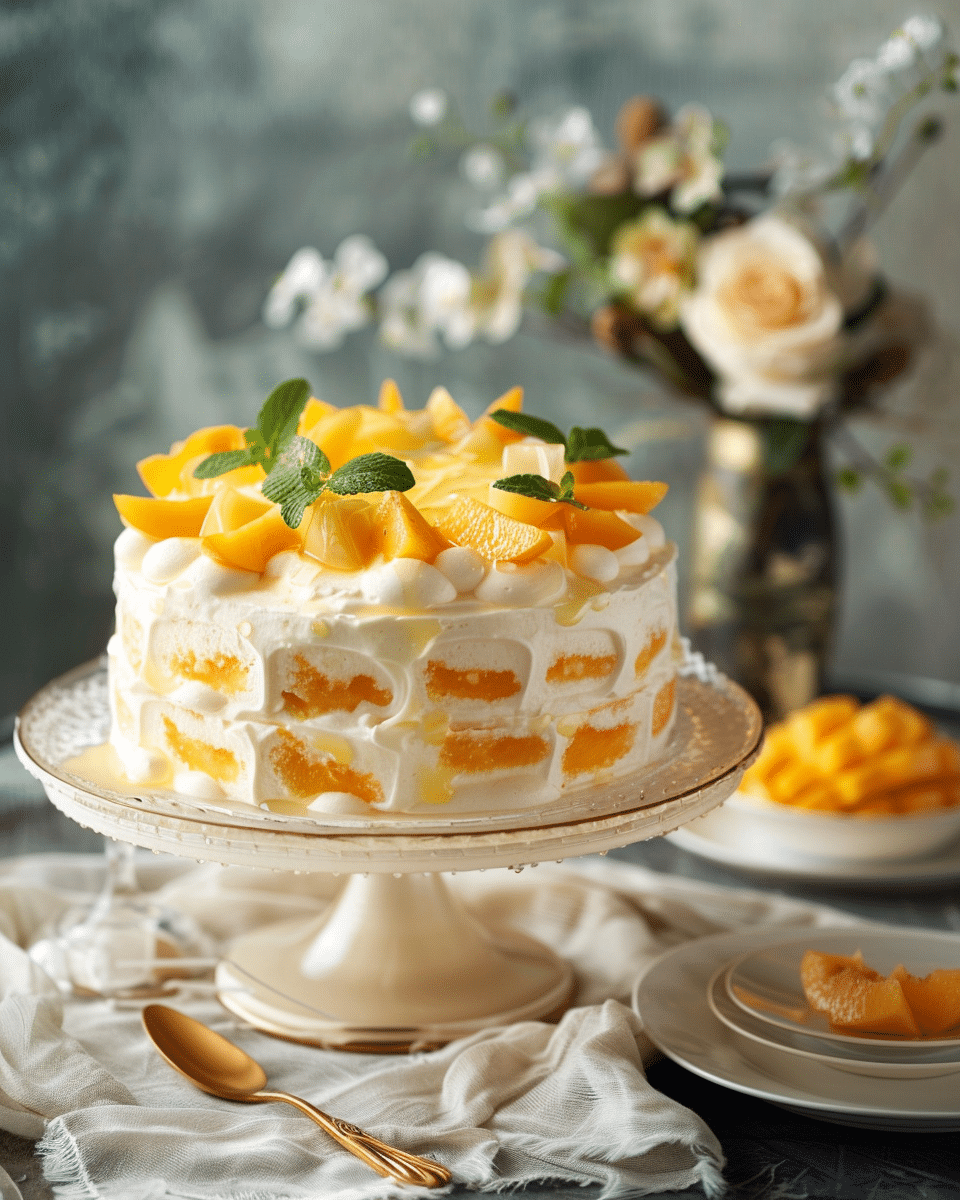 Mango Charlotte Cake