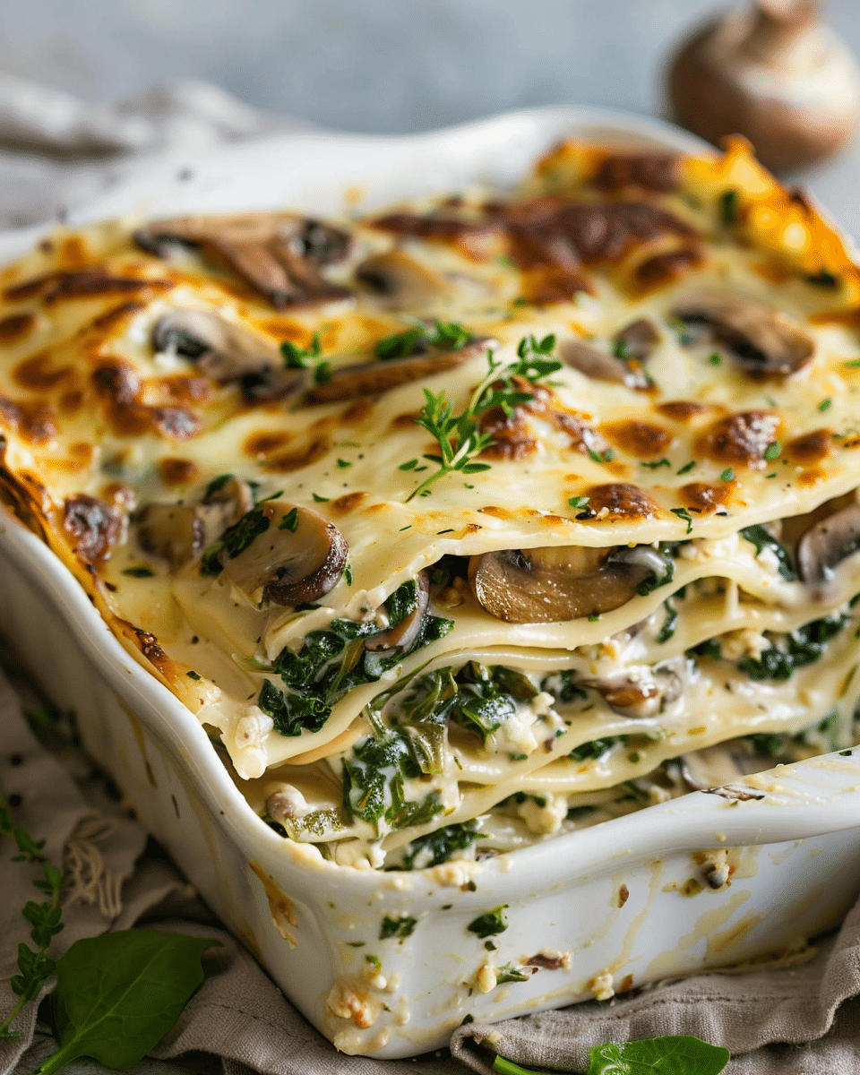 Mushroom and Spinach Lasagna