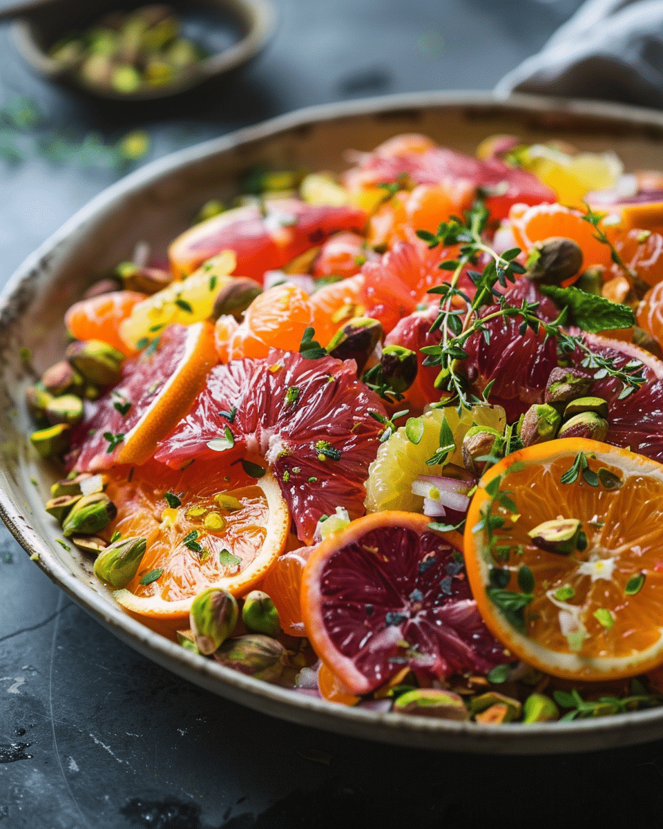 Spicy Citrus Salad with Pistachios and Thyme