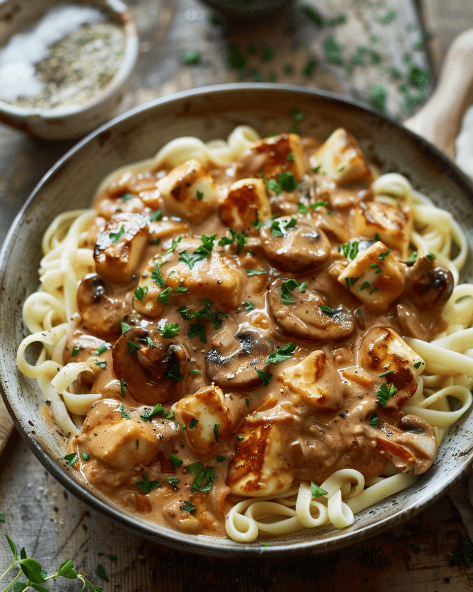 Halloumi Stroganoff