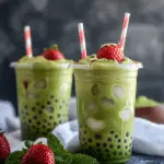 Strawberry Matcha Boba