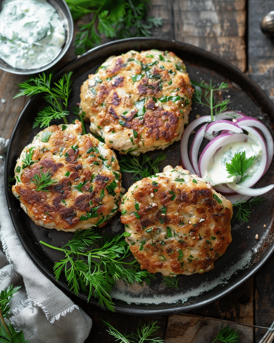 Mediterranean Chicken Patties