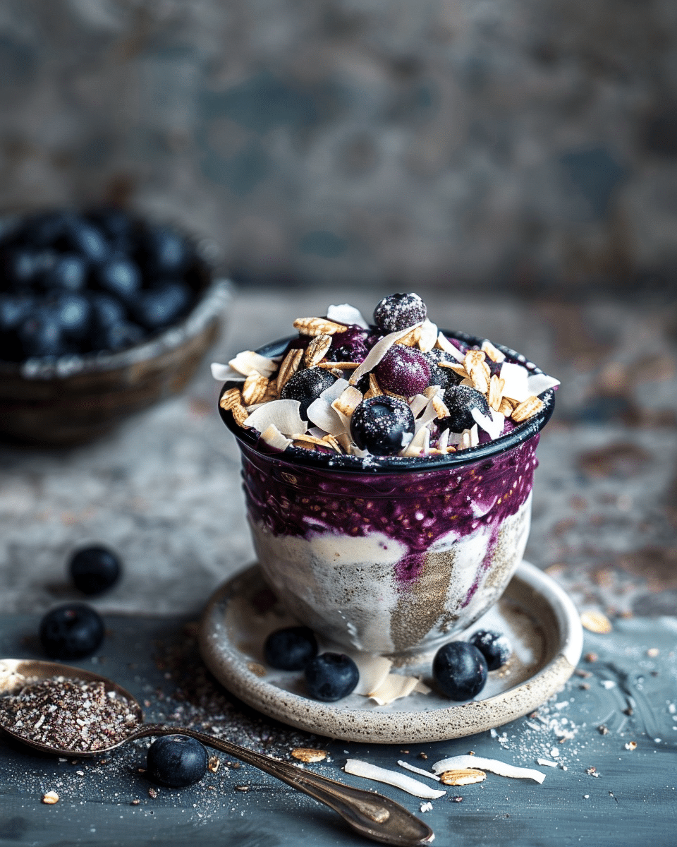 Blueberry Coconut Almond Overnight Oats