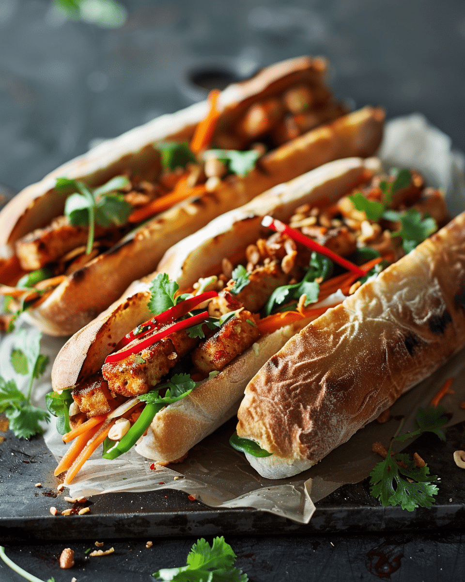 Lemongrass Tofu Banh Mi Sandwiches