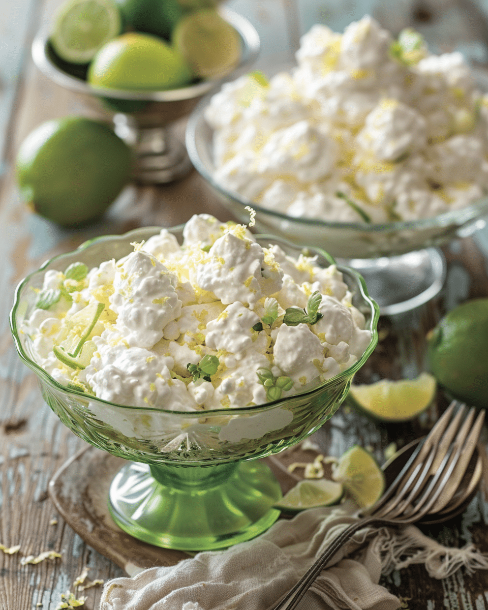 Vintage Key Lime Pie Fluff Salad