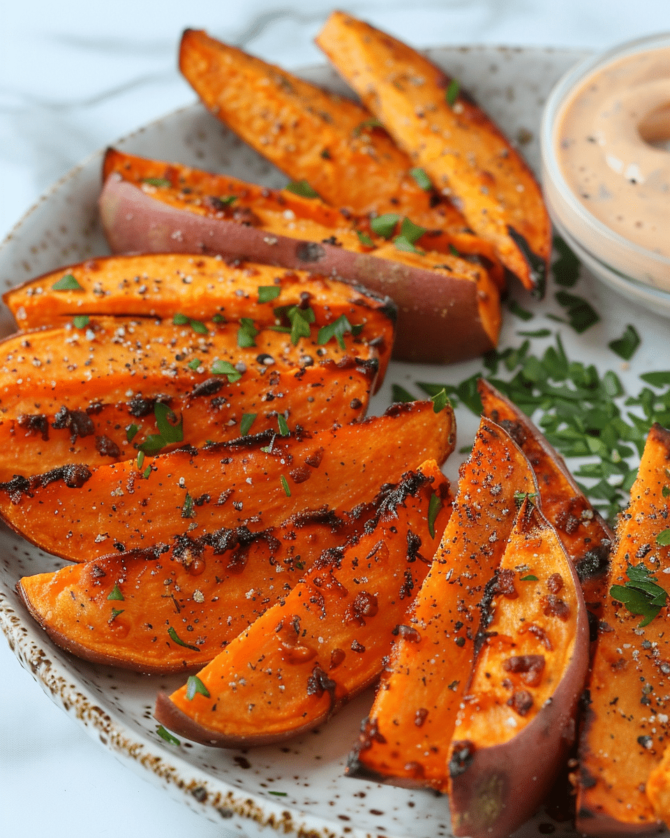 Crispy Air Fryer Sweet Potato Wedges