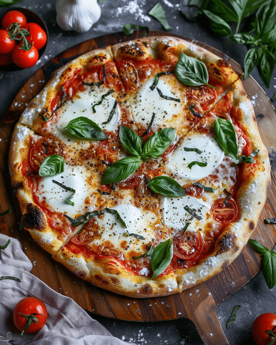 Easy Skillet Neapolitan Margherita Pizza