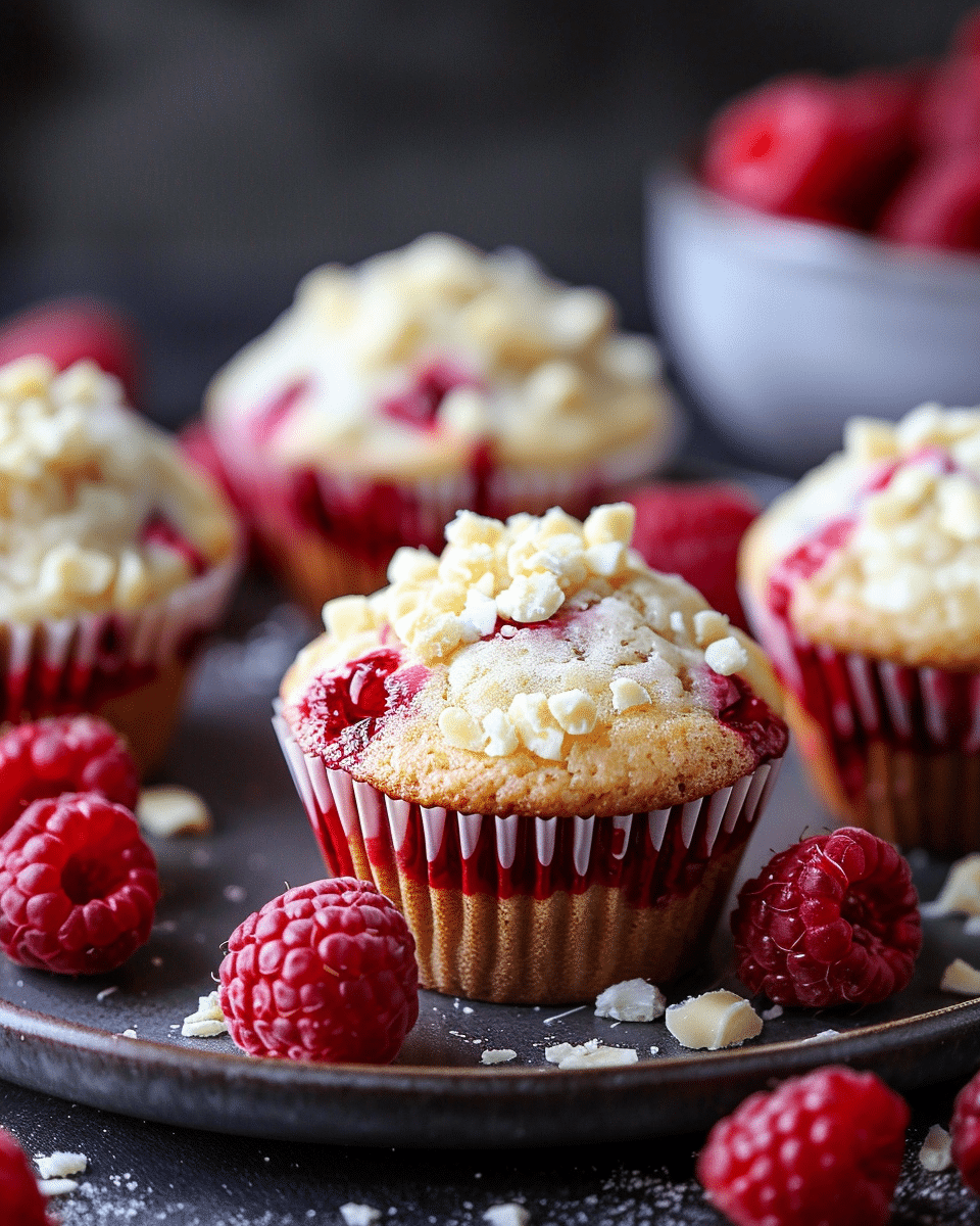 Raspberry White Chocolate Muffins