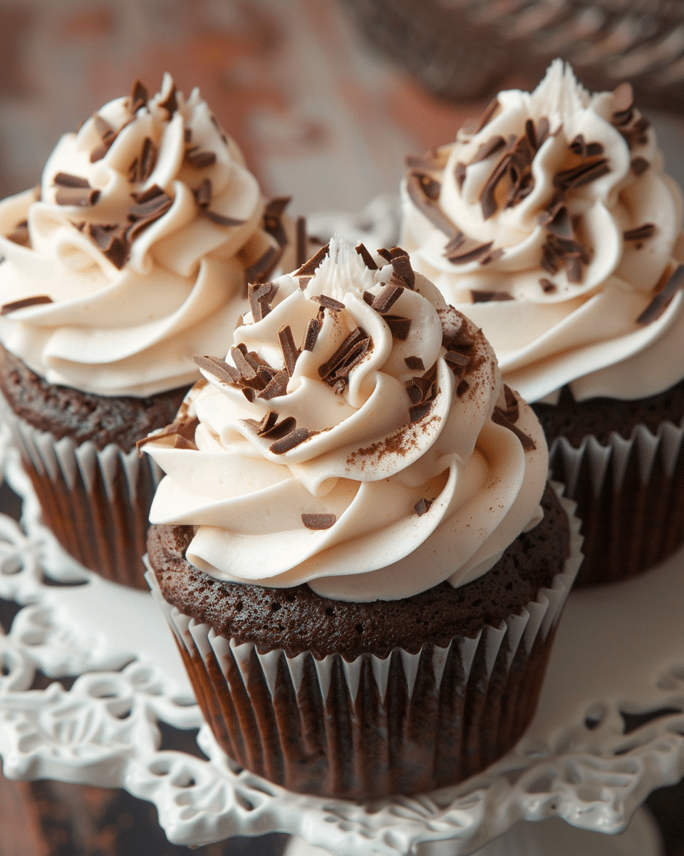 Chocolate Cupcakes with Whipped Cream