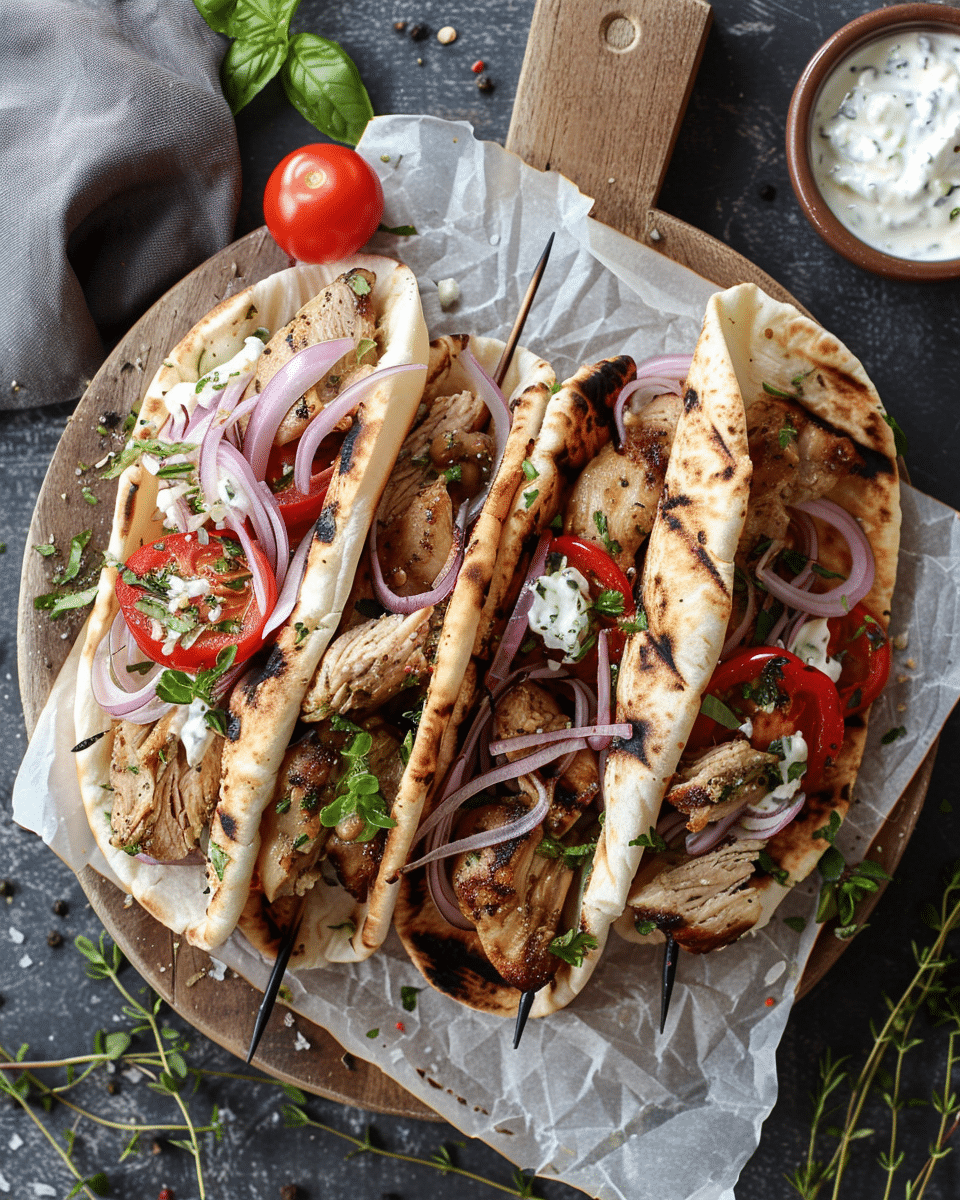 Greek Chicken Gyros