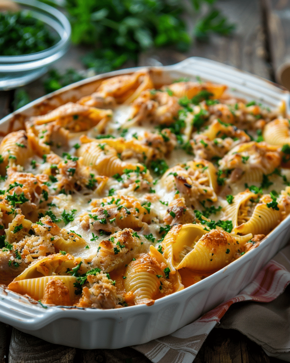 Baked Tuna Pasta Shells