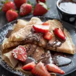 Chocolate Crepes with Strawberries