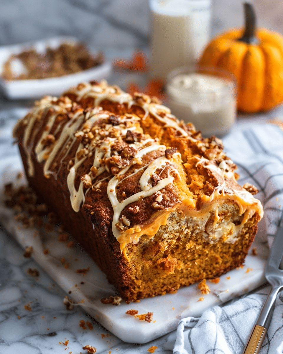 Pumpkin Cream Cheese Bread
