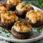 Air Fryer Copycat Red Lobster Stuffed Mushrooms