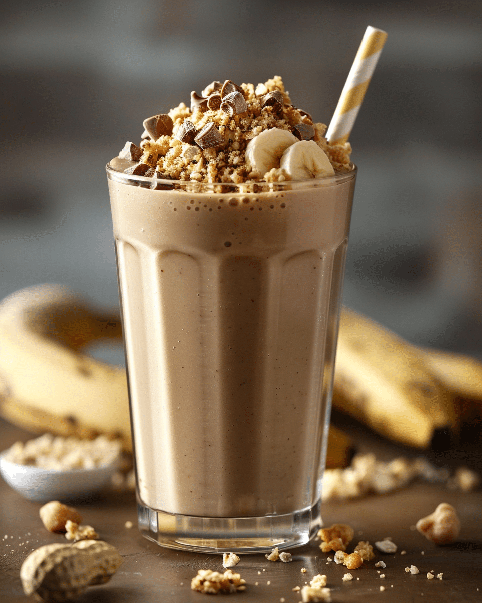 Chocolate Peanut Butter Banana Smoothie