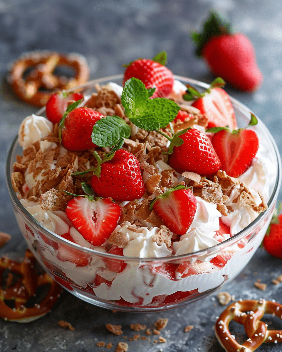 Strawberry Pretzel Fluff Salad