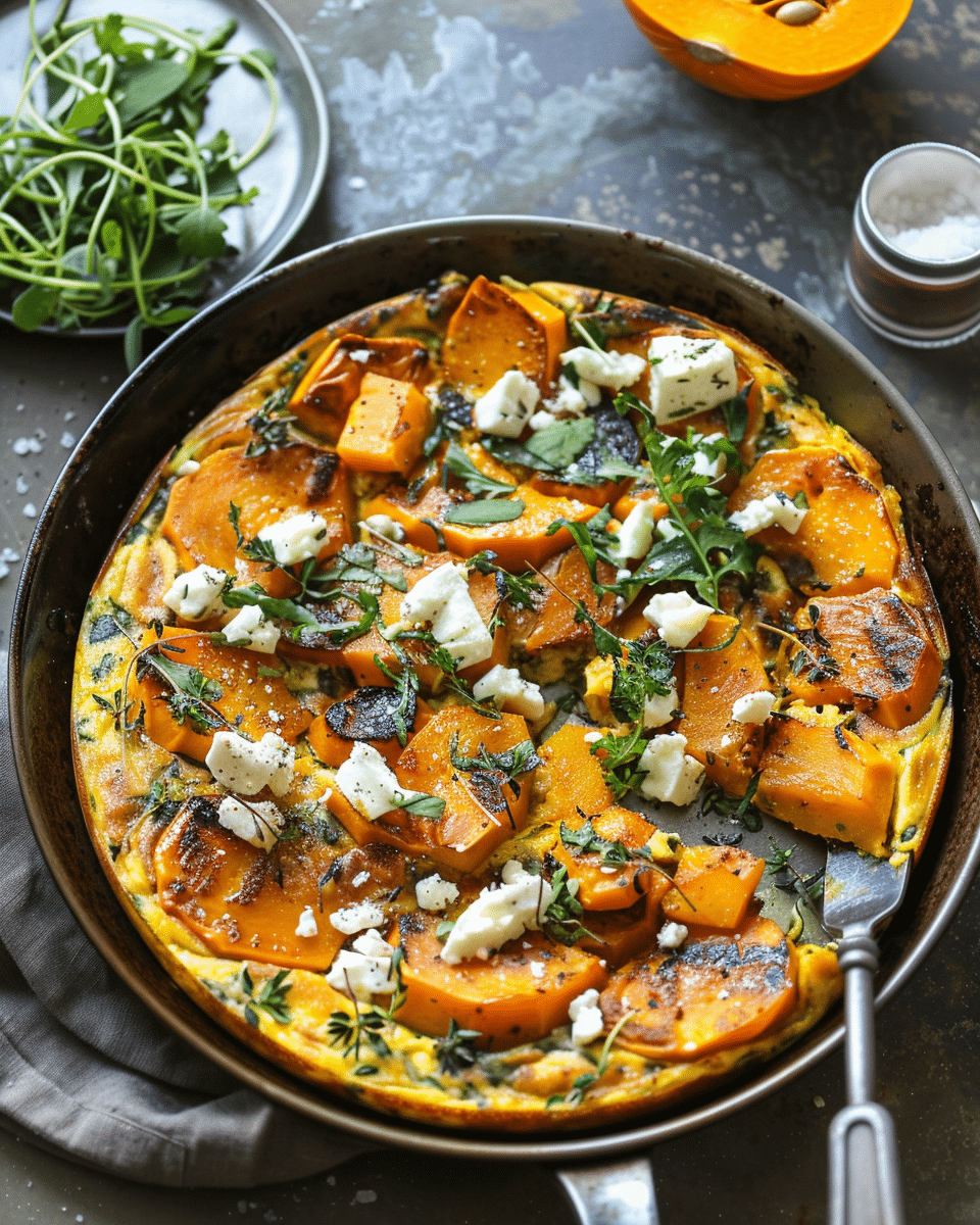 Roasted Pumpkin Frittata with Feta