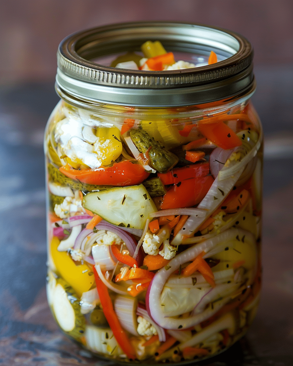 Giardiniera (Italian Pickled Vegetables)