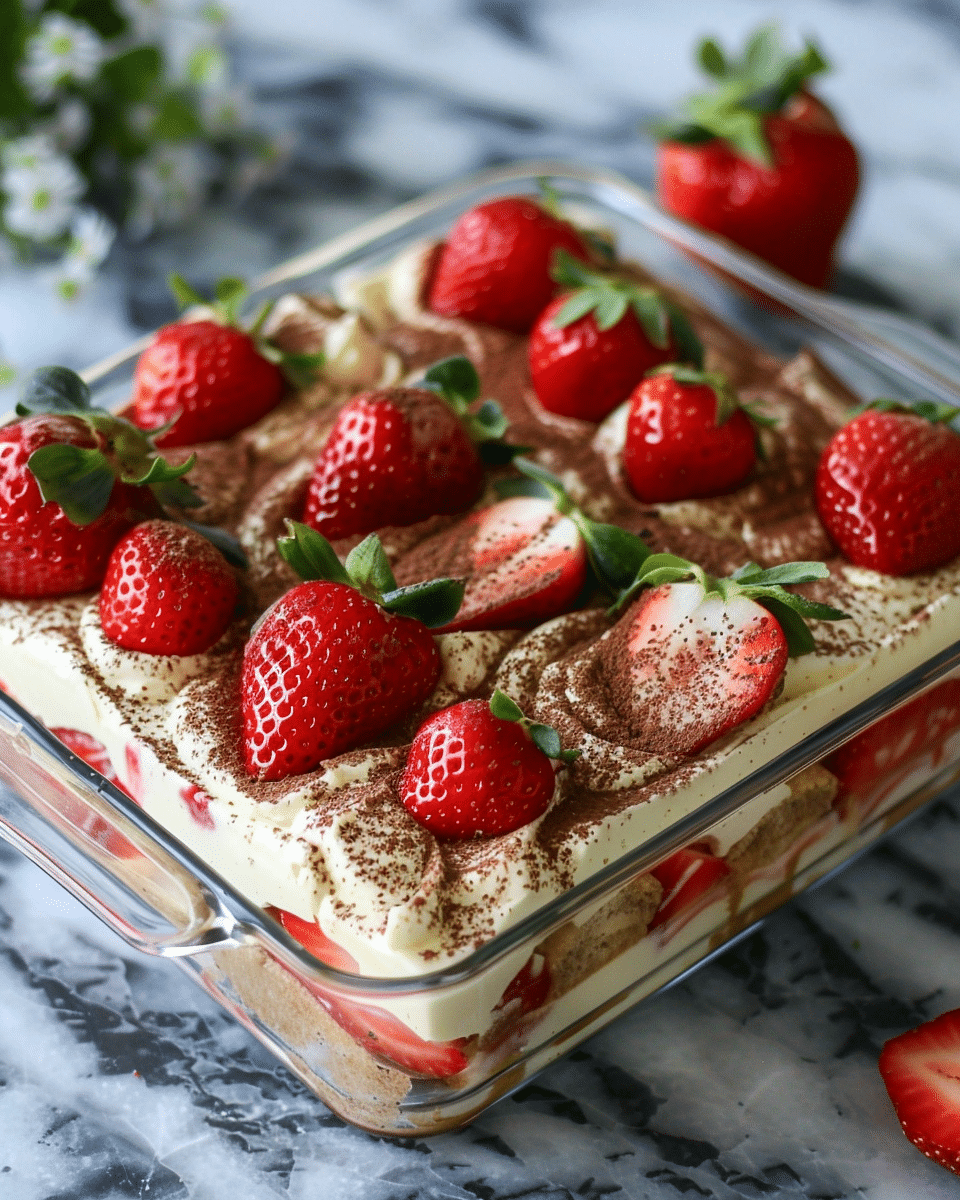 No-Bake Strawberry Tiramisu