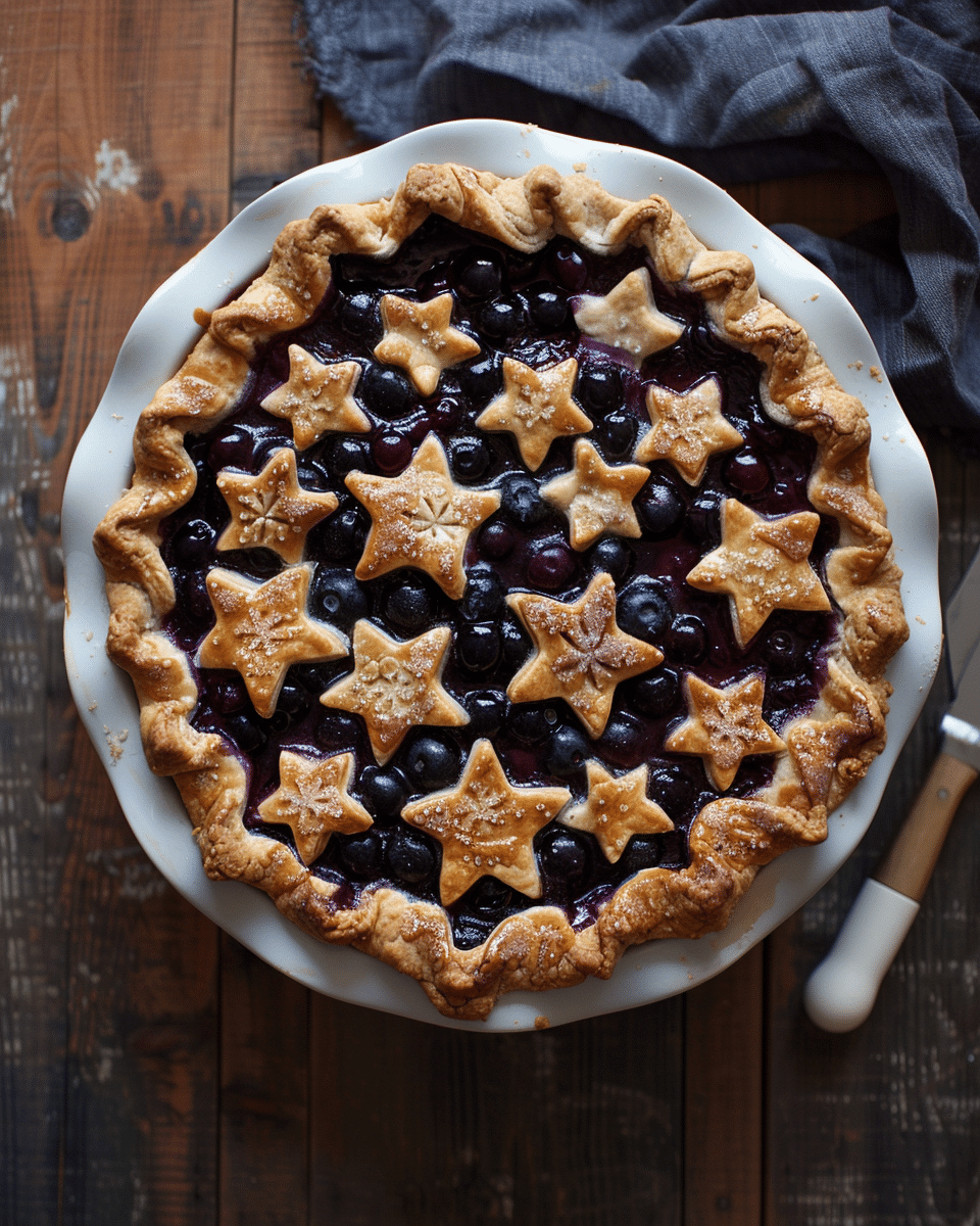 Blueberry Pie With Stars