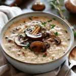Creamy Wild Mushroom and Rice Soup