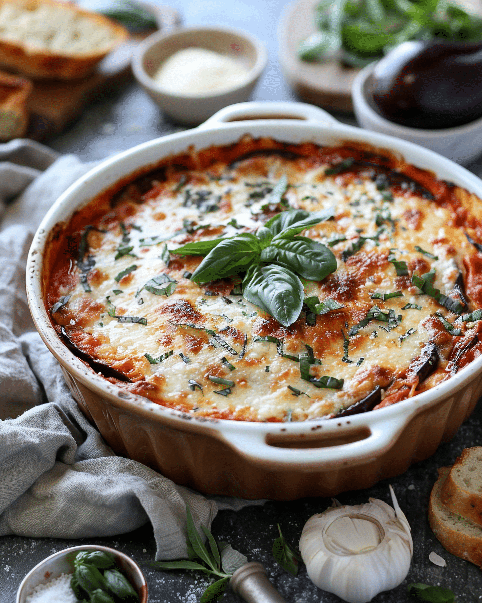 Grandma's Baked Eggplant Parmesan