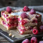Raspberry and White Chocolate Blondies