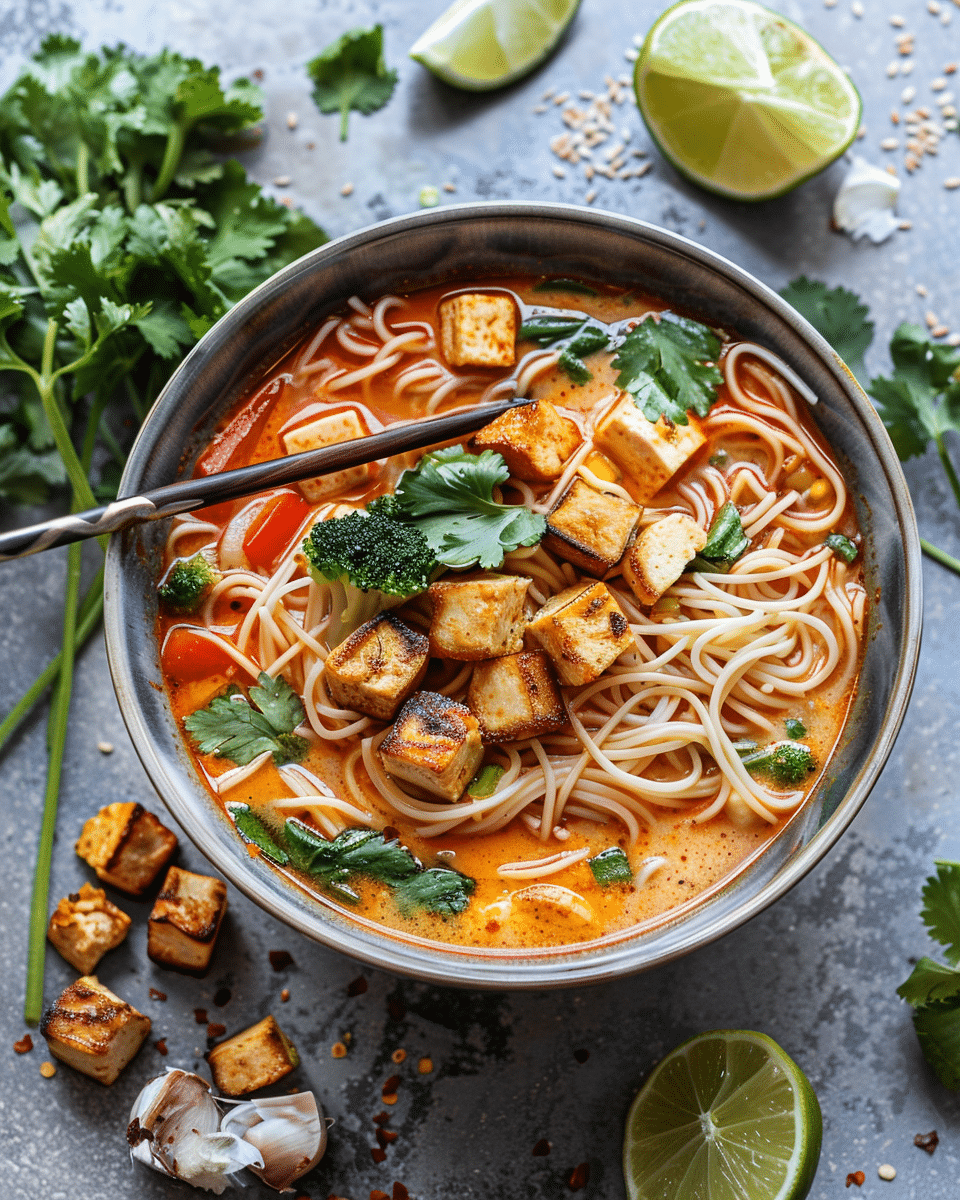 Vegan Tom Yum Noodle Soup