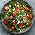 Spinach Tomato Salad with Feta Cheese