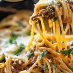 Cheesy Taco Spaghetti