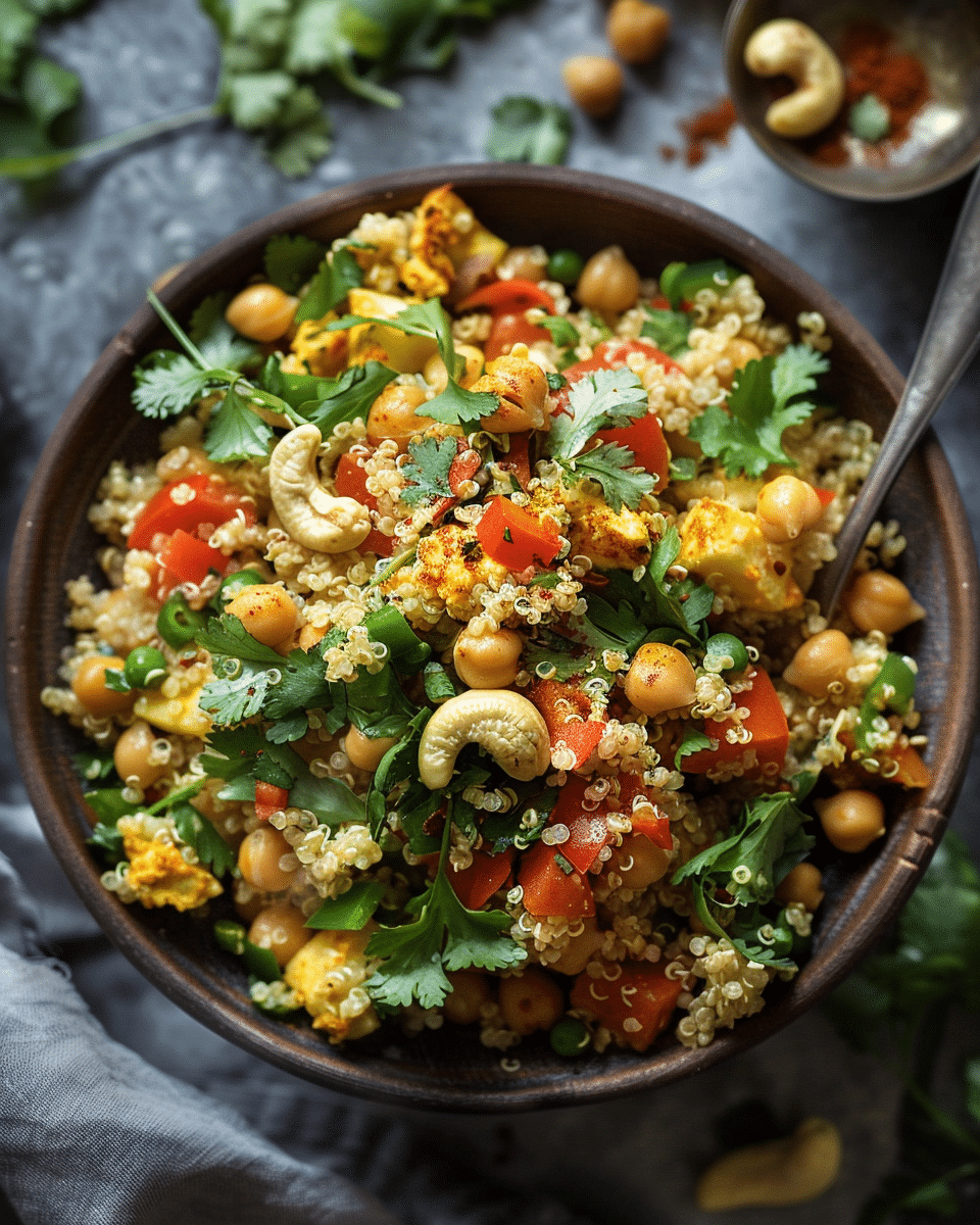 Curry Cashew Chickpea Salad