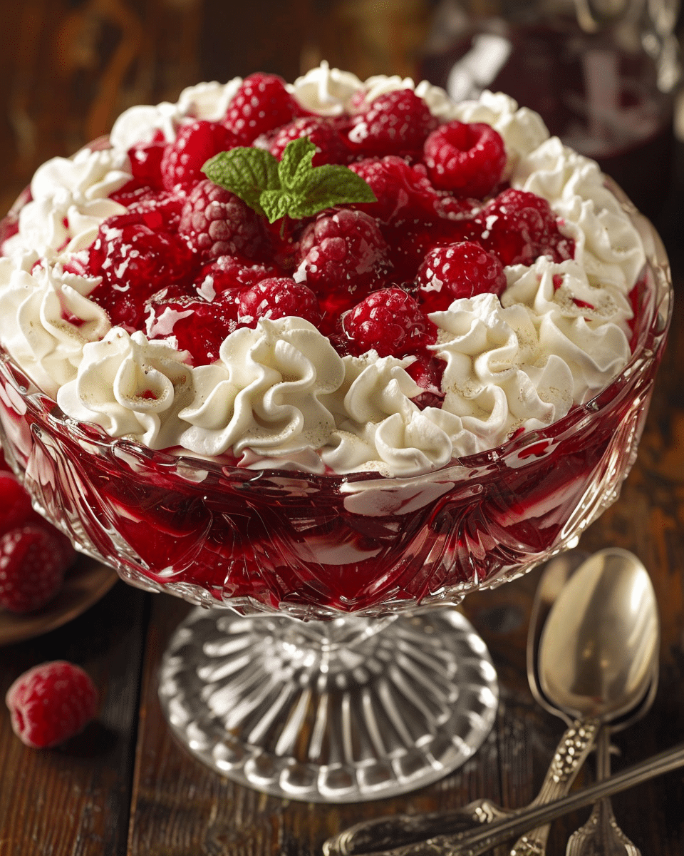 Raspberry Vanilla Jello Fruit Salad
