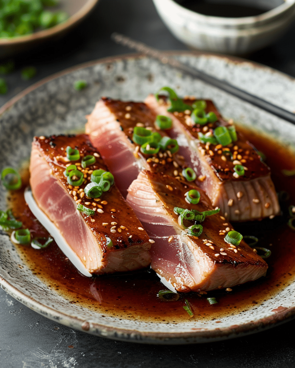 Seared Albacore Tuna with Ginger Soy Sauce