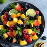 Fresh Fruit Salad with Honey & Lime Dressing