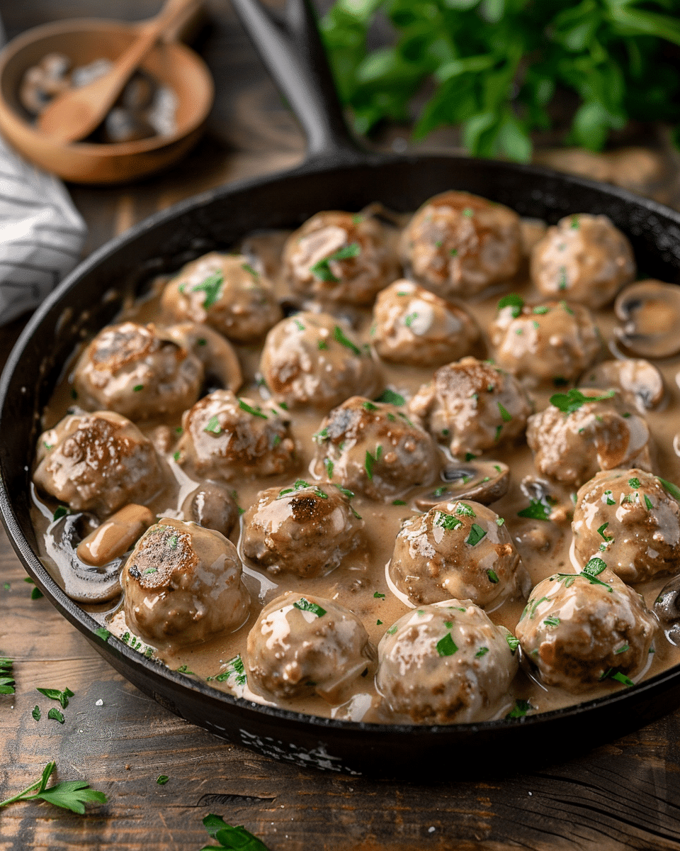 Meatballs with Mushroom Sauce