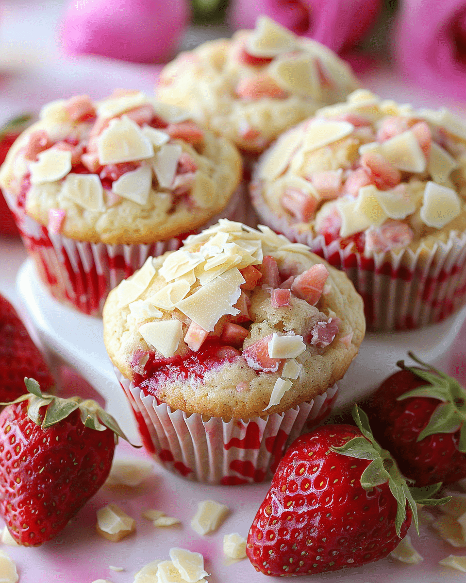 Strawberry White Chocolate Muffins Recipe