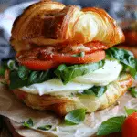 Caprese Croissant Breakfast Sandwich Recipe