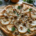 Pear, Feta and Walnut Pizza