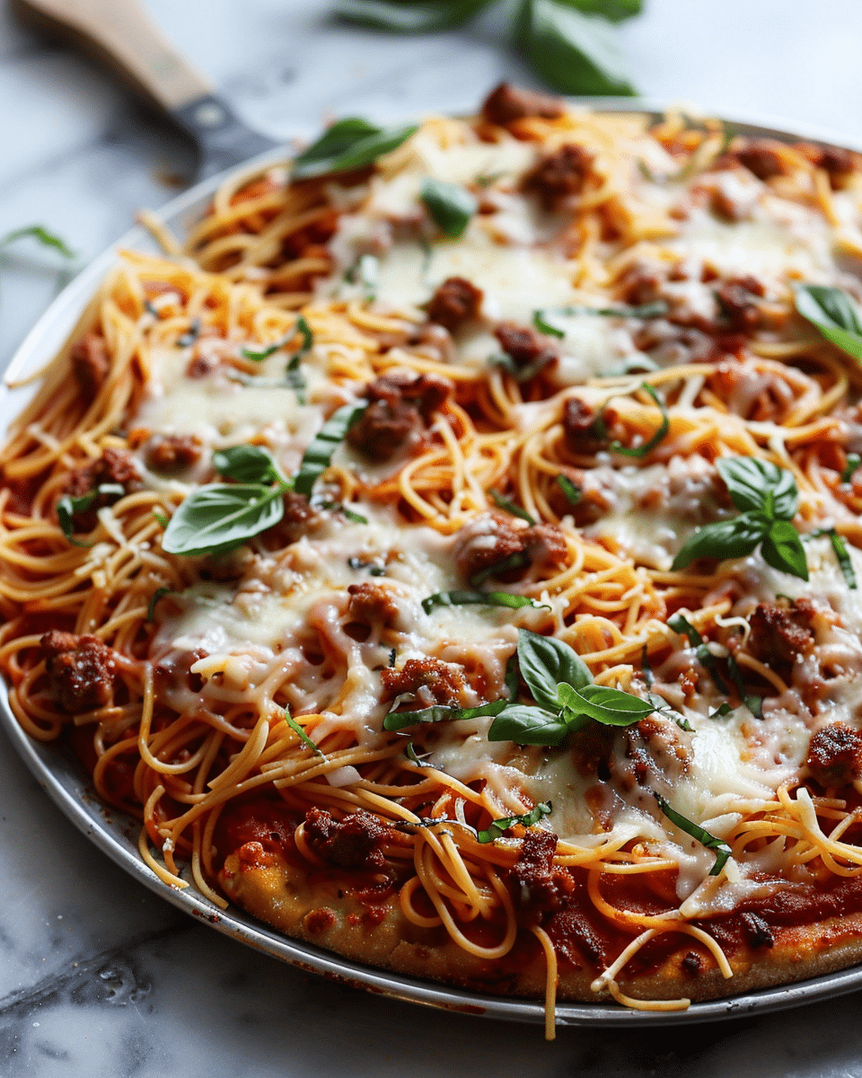 Spaghetti Pizza