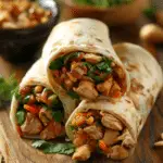 Peanut Chicken Wraps