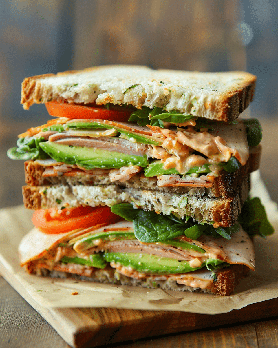 Turkey Avocado Sandwich with Chipotle Mayo Recipe