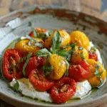 Charred Baby Bell Peppers with Burrata Recipe