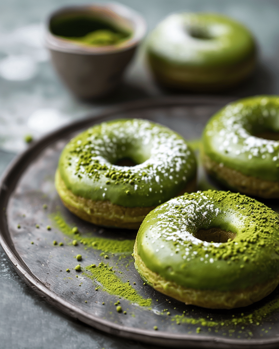 Matcha Baked Doughnuts