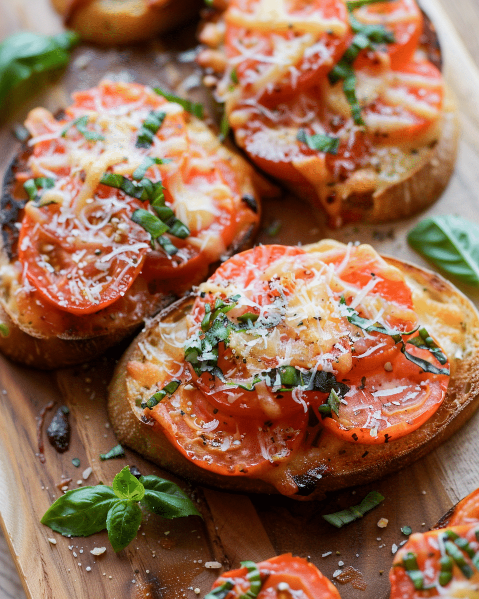 Baked Gruyère Tomato Bruschetta Recipe