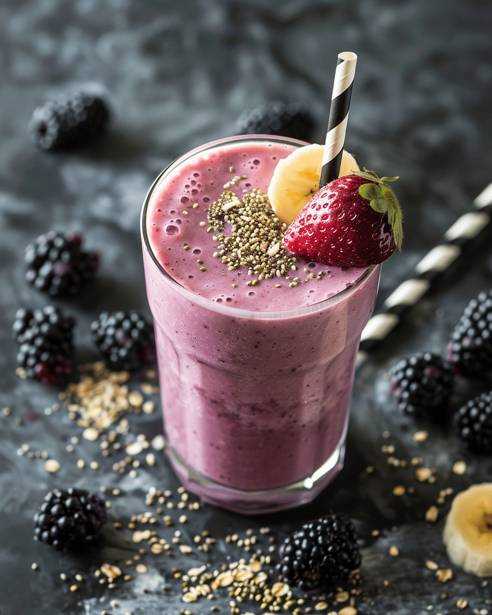 Blackberry Strawberry Banana Smoothie