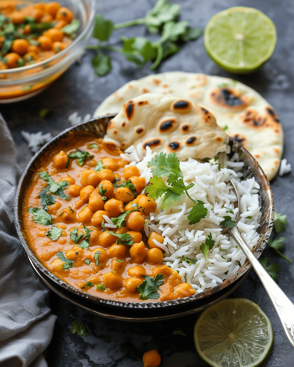 Coconut Chickpea Curry with Rice
