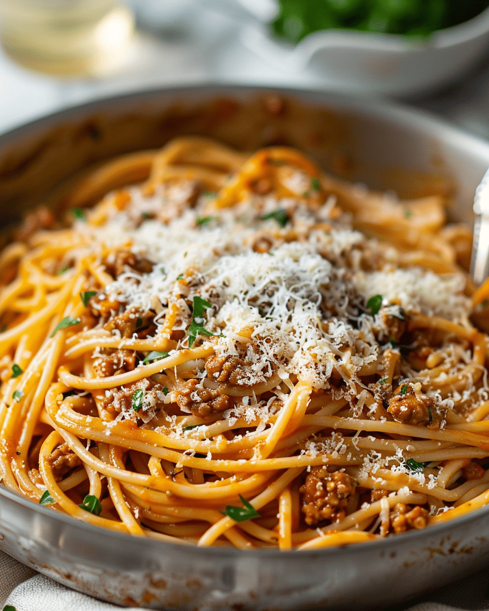 Homemade Cheesy Spaghetti