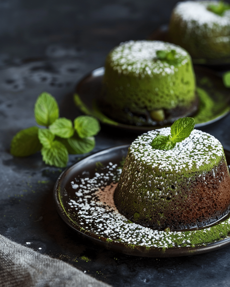 Matcha Green Tea Molten Lava Cakes