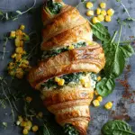 Spinach and Corn Croissant Sandwich Recipe